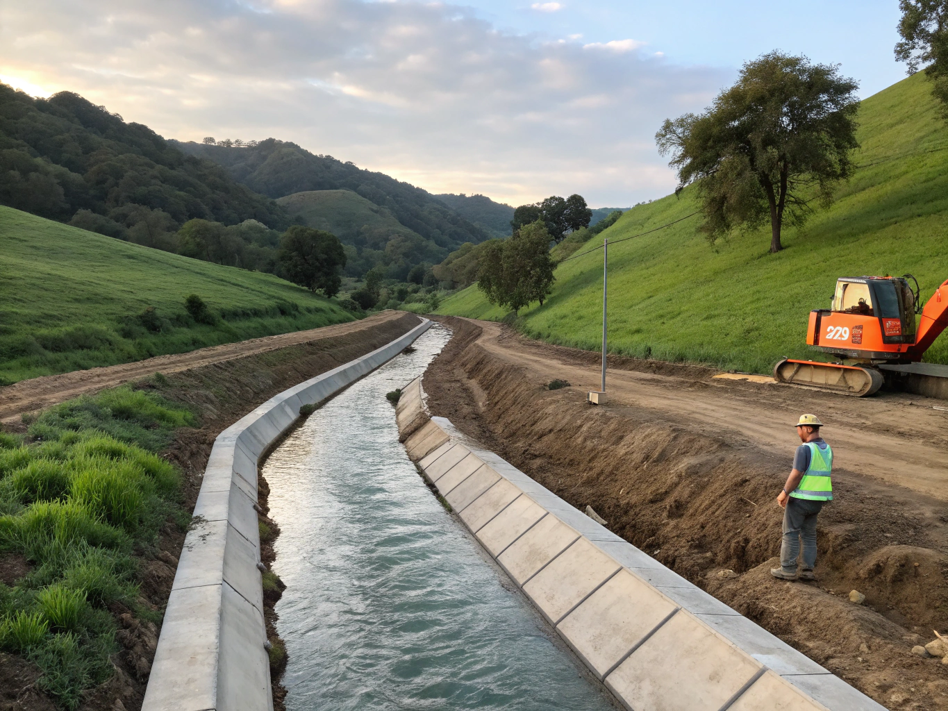 Large scale irrigation infrastructure development site in Egypt