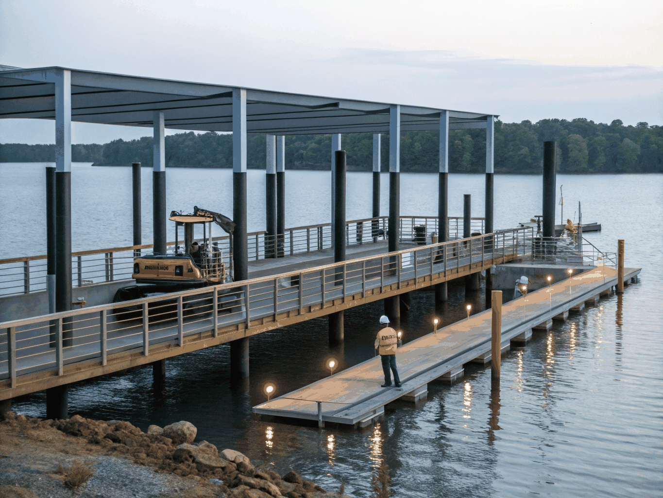 Cleaning works in Lake Edko using suctio...